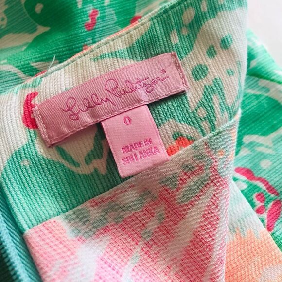 Lilly Pulitzer Floral Skort in Pink and Green - Picture 7 of 8